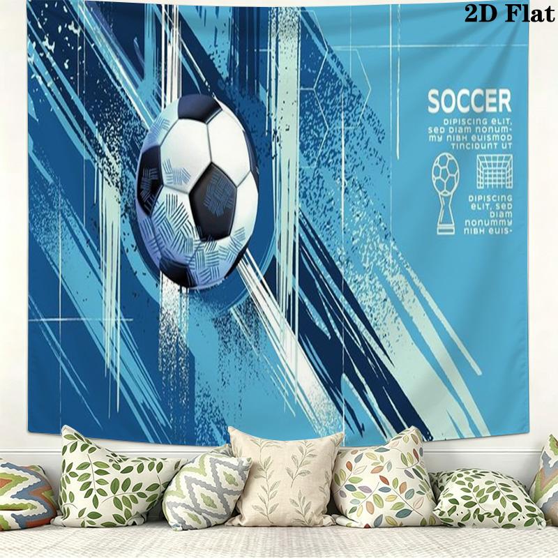 Soccer Wall Tapestry Aesthetic Wall Hanging Printed Fabric Blanket Decorative Tapestries for Bedroom Living Room Home Decor