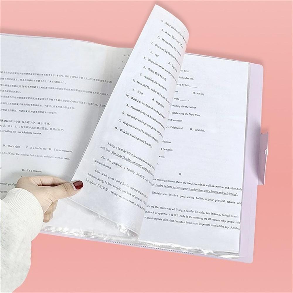 1pc 20/30/40 Pocket File Folder Picture Album Document Bag File Folder Art Work Collection Organizer Office Student Supplies