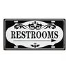 Restroom Metal Signs Wall Decor Plaque Metal Vintage License Plate for Home Bar Club Toilet Bathroom Restroom