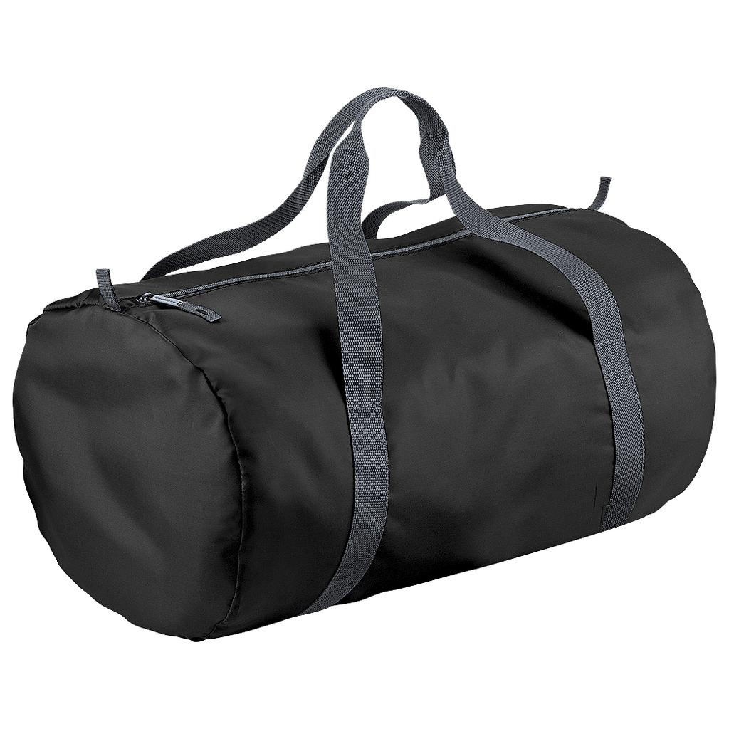 BagBase Packaway Barrel Bag / Duffle Water Resistant Travel Bag (32 Liters) (Pack of 2)