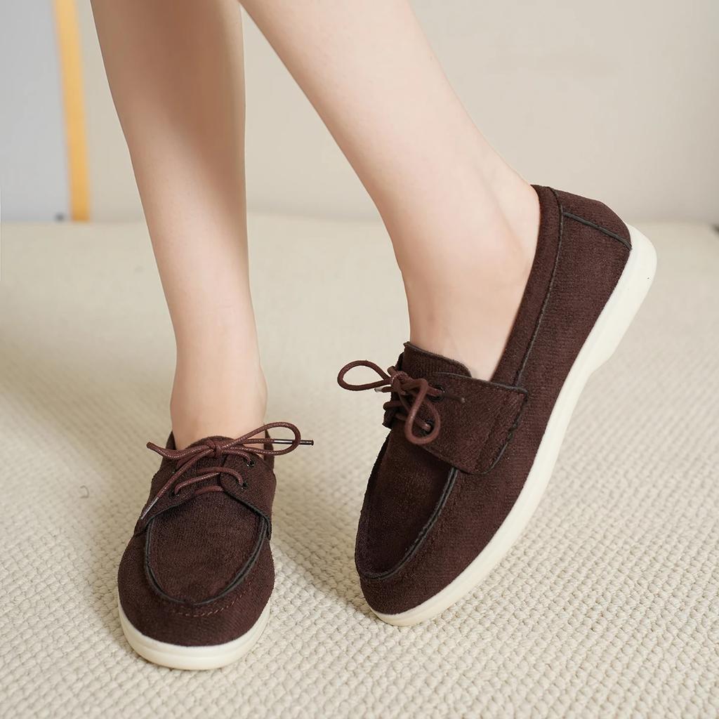 Fashion Womens Lace-up Casual Shoes Autumn Low-top Women's Walking Breathable Shoes Hot Selling Solid Color Large Size 43 Women's Shoes