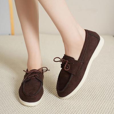 Модные женские повседневные туфли на шнуровке, осенние низкие женские прогулочные дышащие туфли, хит продаж, однотонные, большого размера 43, женская обувь