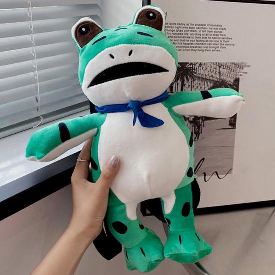Плюшевый рюкзак «Одинокая лягушка», милая плюшевая сумка через плечо с регулируемыми лямками, подарок на День святого Валентина для друзей