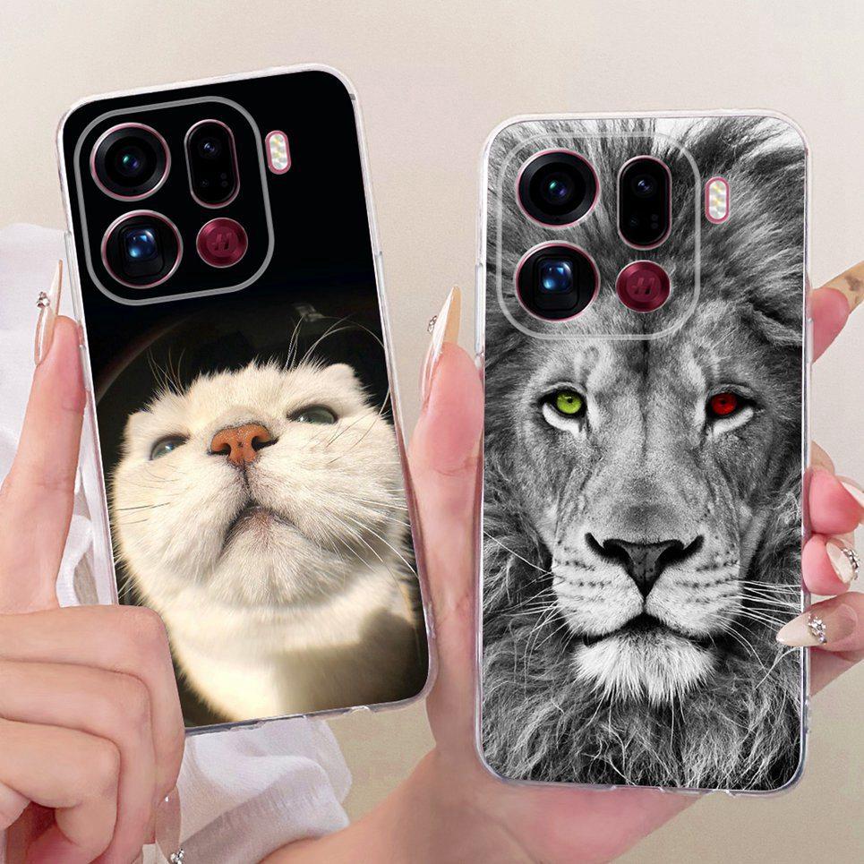 Чехол для телефона Oppo Find X9 X9Pro На Oppo Find X9 Pro Чехол Крутой Дракон Лев Тигр Мультяшная Задняя Крышка Прозрачный Мягкий Силикон Coque