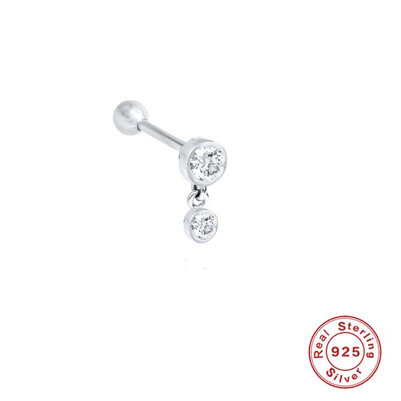 Серьги-гвоздики для пирсинга из стерлингового серебра S925, серьги-гвоздики для пирсинга, серьги-гвоздики для пирсинга, серьги-гвоздики для пирсинга из циркония, серьги-гвоздики в виде цветка, снежинки, змеи, платина