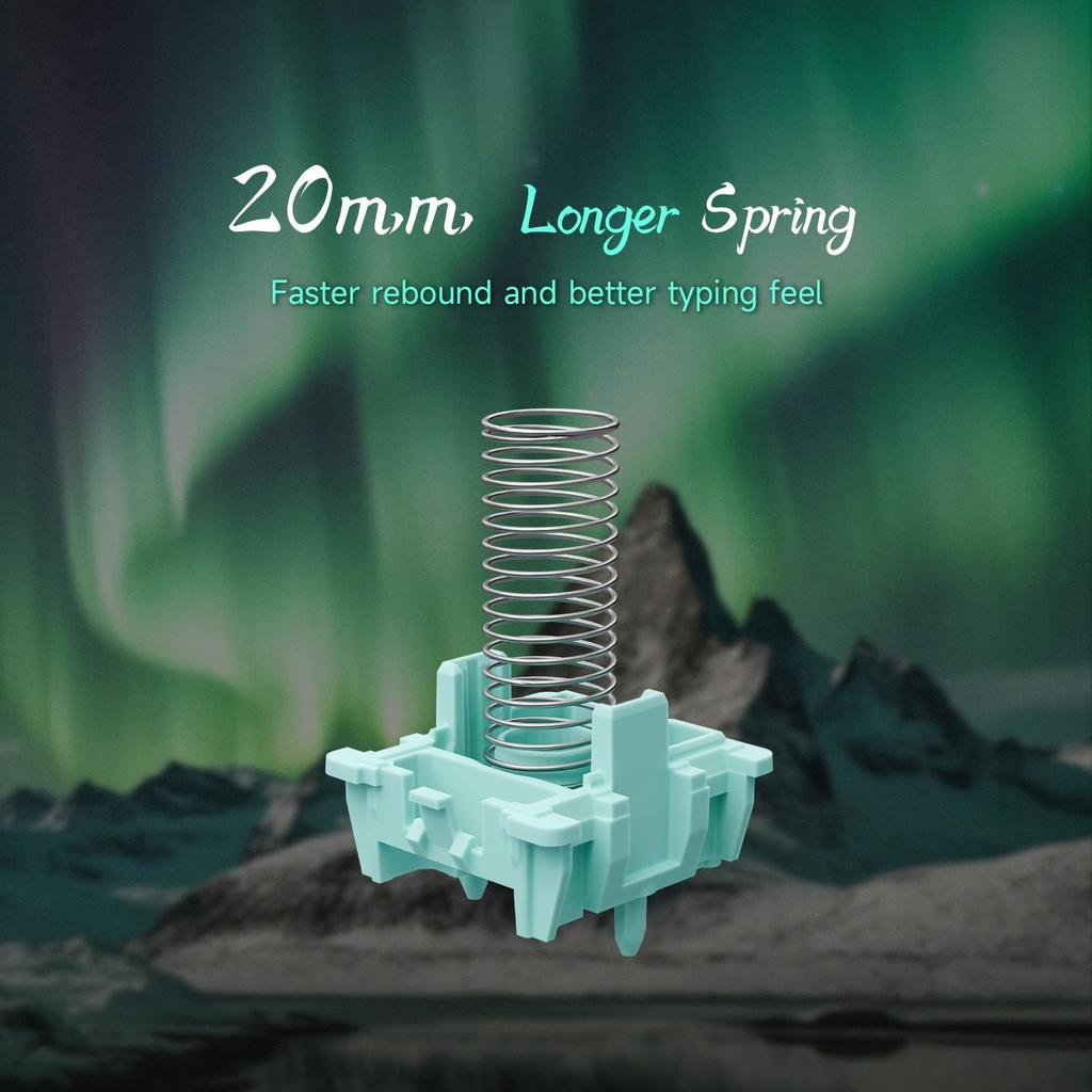 Клавиатура GATERON Magnetic Ball Pro Линейный Заводская Свободная Настройка 20 мм Длинная Пружина Клавишный Переключатель для Механической Клавиатуры Переключатель, Предварительно Смазанный Предварительный Ход