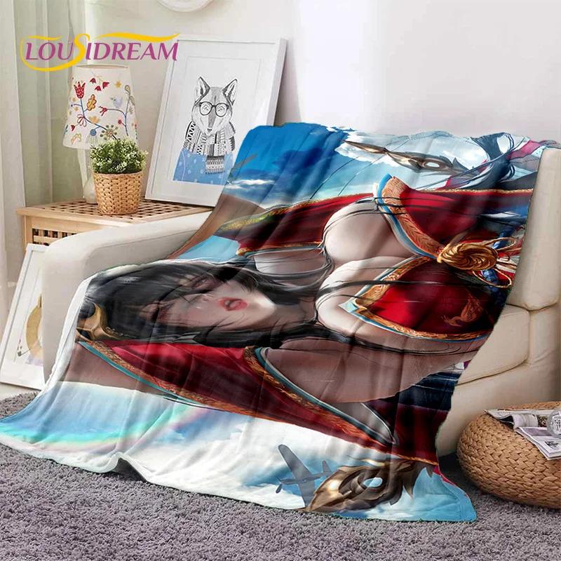 Cartoon Character Sexy Lace Girls Soft Flannel Blanket for Beds Bedroom Sofa Picnic,Throw Blanket for Outdoor Leisure Nap Gift