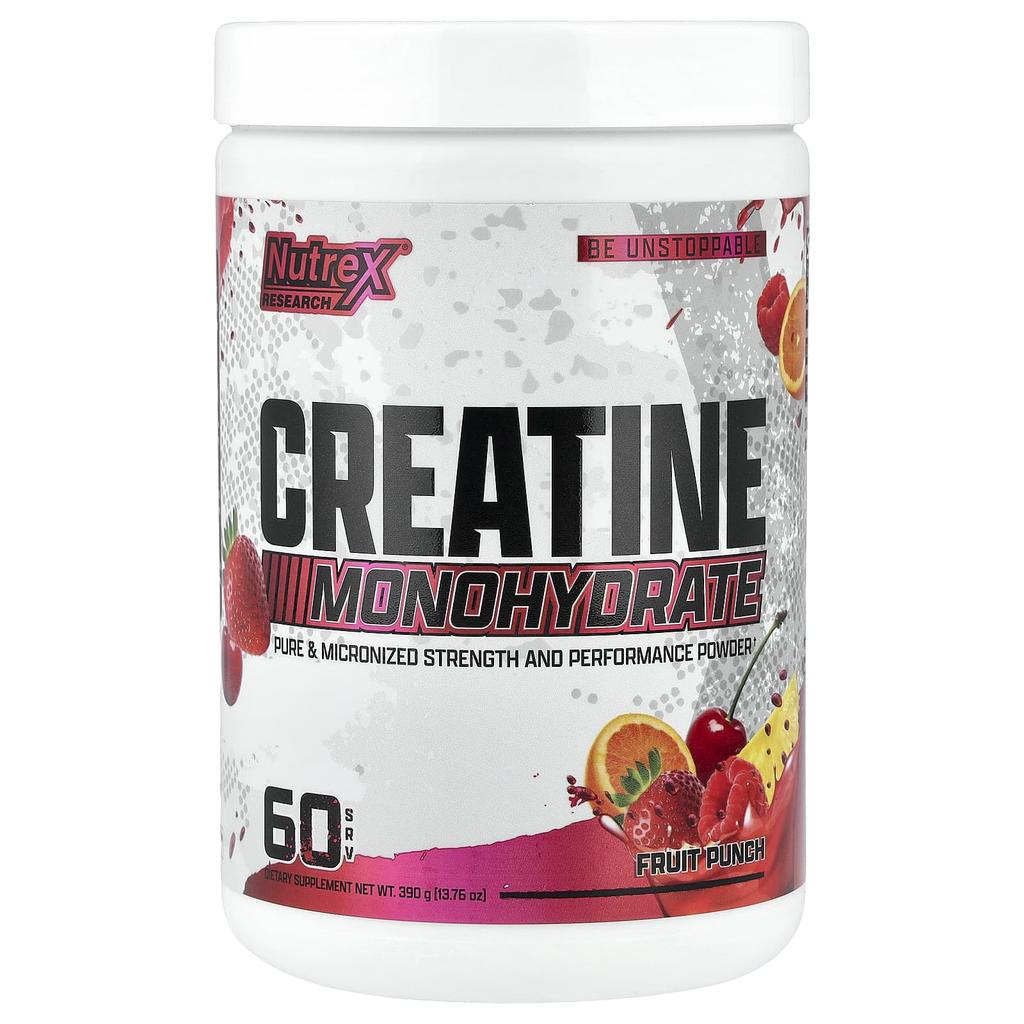 Nutrex Research Creatine Monohydrate, Fruit Punch, 390g (13.76oz)