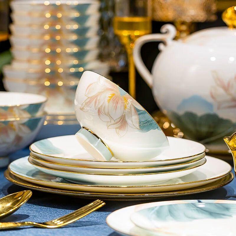 Набор столовой посуды из подглазурного фарфора Цзяканмин Цзиндэчжэнь