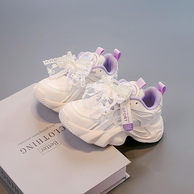 Детская спортивная обувь обувь для мальчиков осень 2025 новая для девочек для больших детей легкая белая обувь модная трендовая папа
