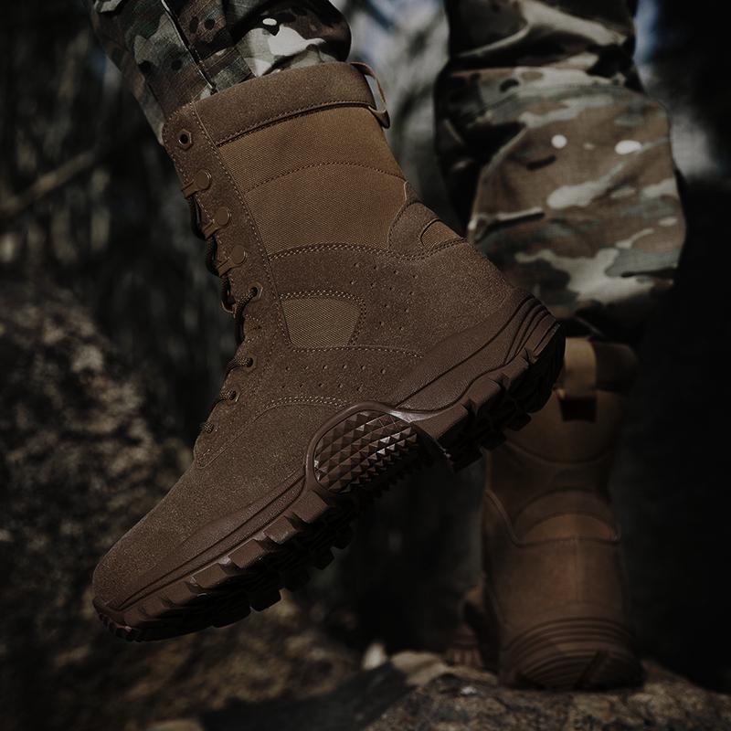 Мужские военные ботинки, уличные альпинистские ботинки, походные ботинки, ботинки для пустыни, водонепроницаемые прочные высокие сапоги, большой размер