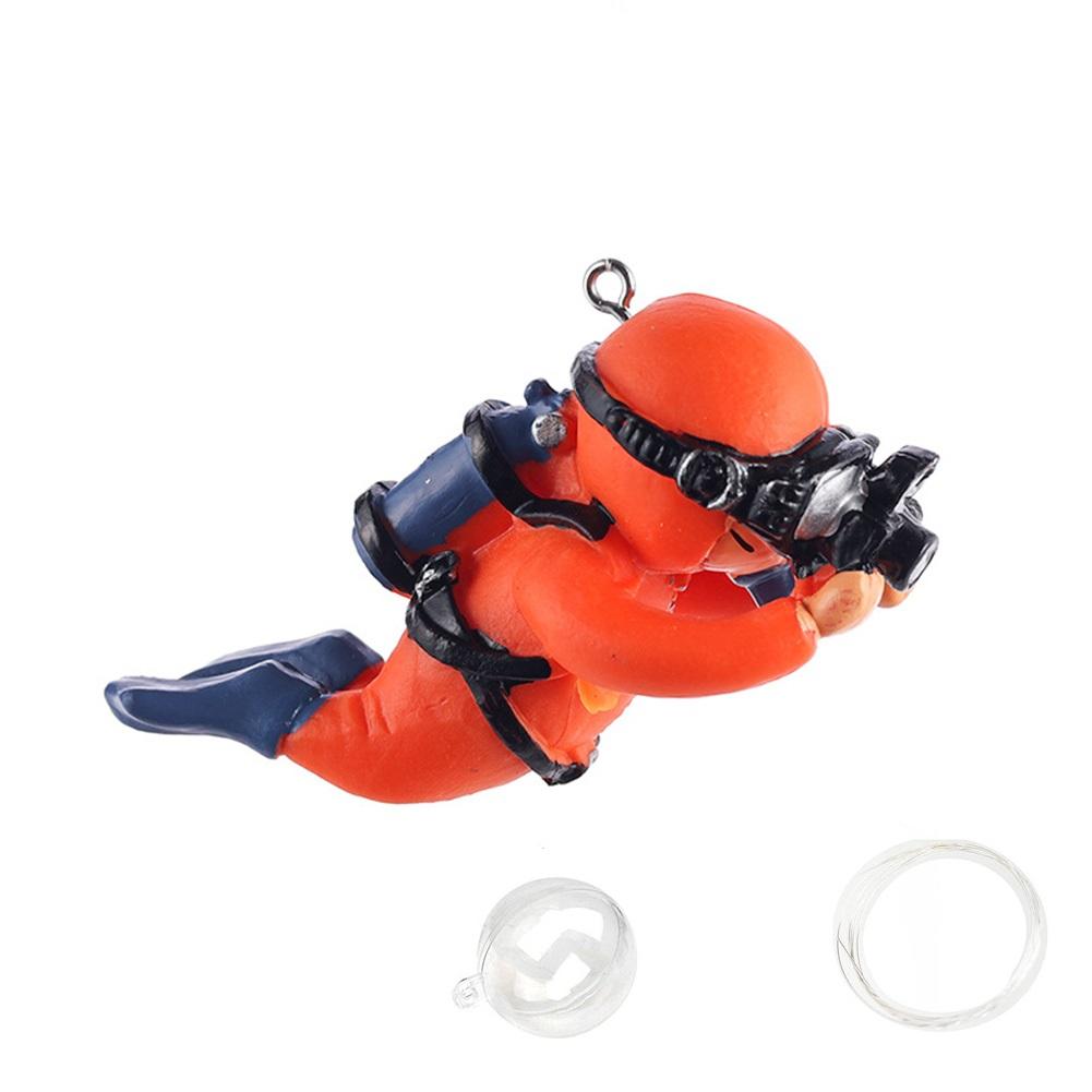 Resin Floating Diver Ornament Simulated Underwater World Aquarium Fish Tank Landscaping Decoration