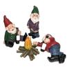 4pcs/set Fairy Garden Decorations My Little Friend Drunk Gnome Dwarfs Statue
