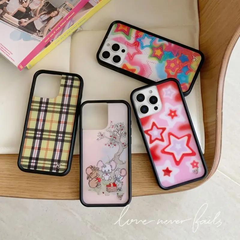 Чехол для телефона Wildflower 3D Mice Friends wf Защита от падений для iPhone 16 15 14 13 12 Pro Max Plus 16pro WF Красная Мечта Звезда Мультяшная Обложка
