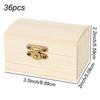 36pcs Small Wooden Box Wood Treasure Boxes with Lid for DIY Crafts (3.5 X 2.2 X 2 Inch)