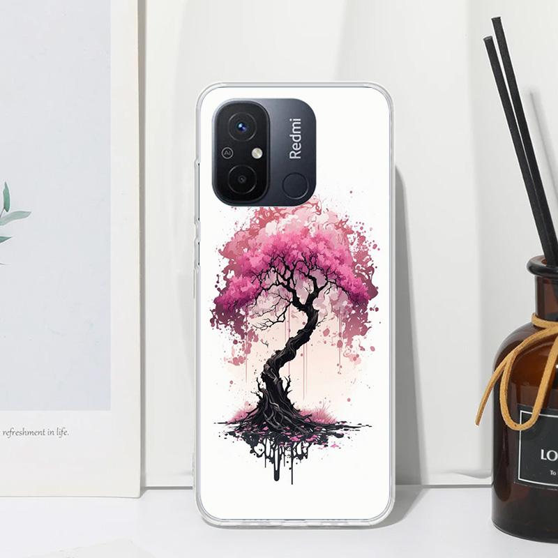 Cherry Blossom Tree Phone Case For Xiaomi Redmi 14C 13 13C 12 12C 10 10A 10C 9 9A 9C 9T 8 8A 7 7A 6A 6 Pro K80 K70 K60 K40 K20 1