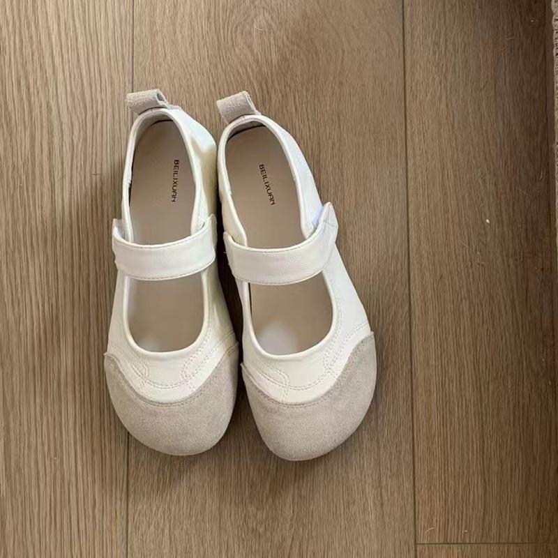 Мода SUOJIALUN 2025 Новый Бренд Женская Обувь на Плоской Подошве Мода Микс Цвета Женская Элегантная Обувь Мэри Джейн Мягкий Плоский Каблук Улица Платье Одинарный Ш