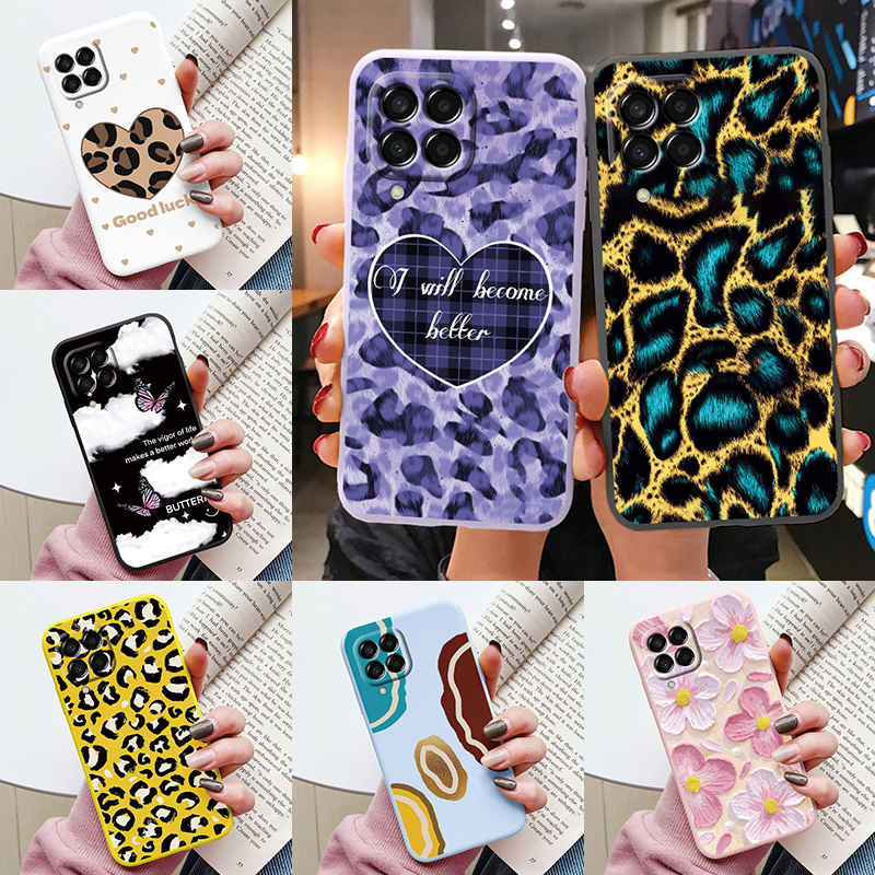 Leopard Case For Samsung Galaxy M33 M53 M14 M15 F15 M34 F34 M35 M54 M55 C55 F55 M13 M23 F23 Phone Cover Shockproof Soft Fundas