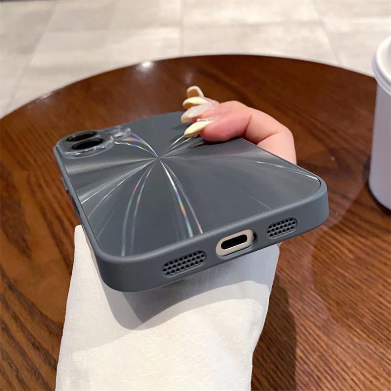Luxury Colorful Laser CD Pattern Aurora Case For iPhone 16 15 14 13 12 11 Pro Max Shockproof Bumper Camera Protection Hard Cover