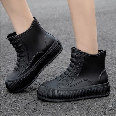 Новые женские резиновые дождевые сапоги, нескользящая водонепроницаемая обувь, износостойкая обувь для улицы, рабочая кухонная обувь, водонепроницаемые модные сапоги