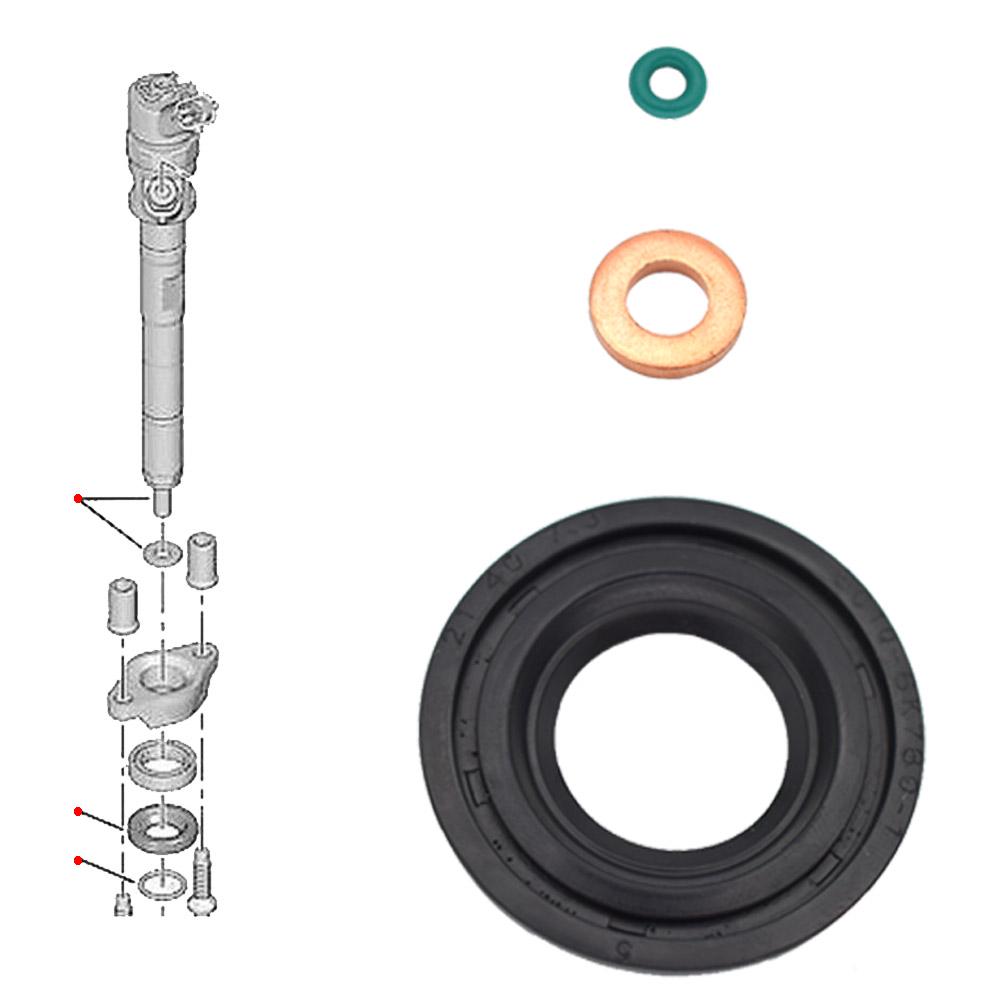 FUEL INJECTOR SEAL + WASHER + O RING SET FOR FORD TRANSIT Land Rover Defender Peugeot Boxer Citroen Relay 1378433 1372494 1795871