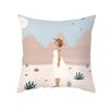 Modern Minimalist Artistic Style Throw Pillow Covers With Short Plush Printed Fabric For Home Living Room Sofa Cushion Cover