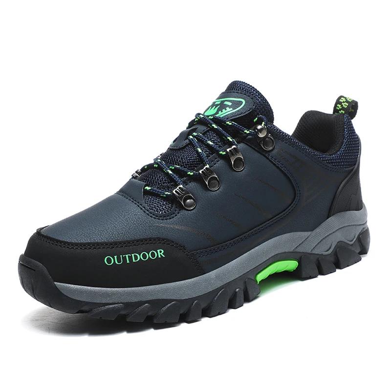 Outdoor Hiking Shoes Men Lace-up Anti-slip Wear-resistant Casual Sports Shoes Men Shock-absorbing Breathable Low-top Shoes Men