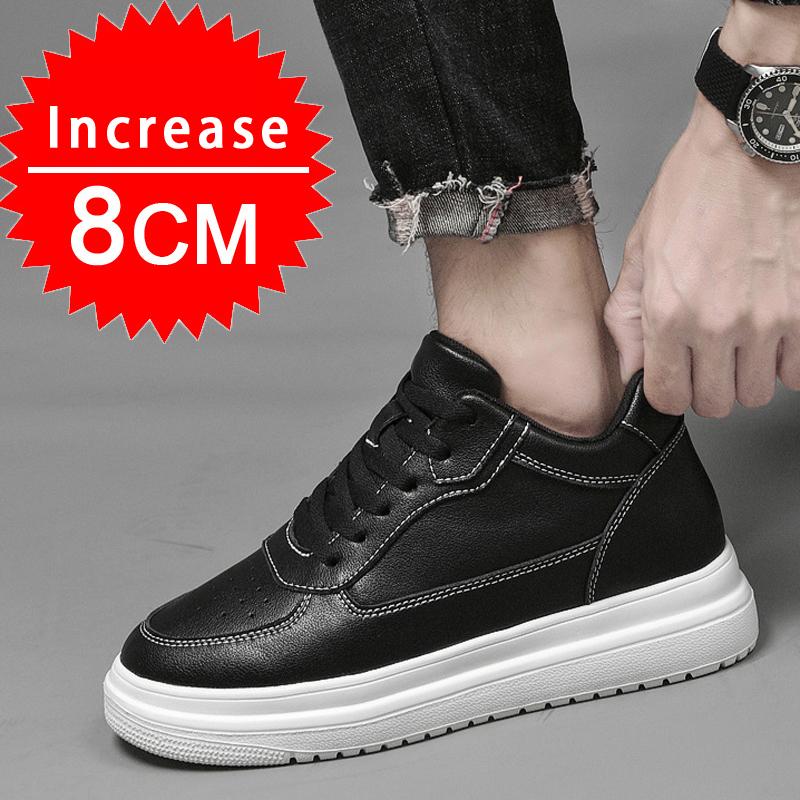 Летние невидимые кроссовки для увеличения роста 6 см, 8 см, белые мужские дышащие кроссовки для спорта и отдыха, теннисные кроссовки класса люкс