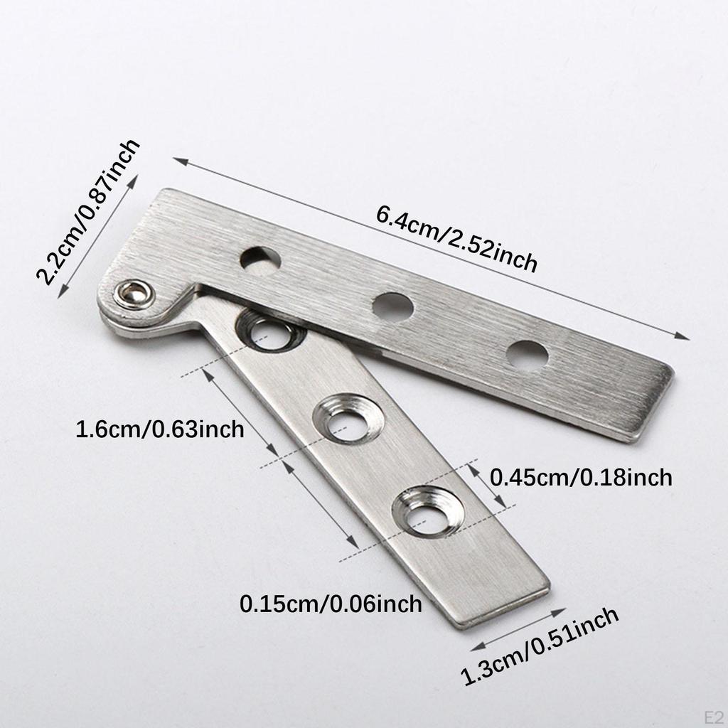 2 шт. петли для шкафа из нержавеющей стали, вращающиеся на 360°, складная полка для улучшения дома, семь