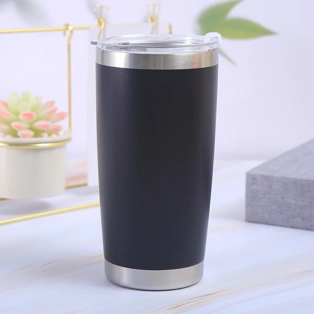 Кружка из нержавеющей стали с крышкой поддерживает DIY-кастомизацию, дорожная кружка, портативная, для холодных и горячих напитков, автомобильная кружка для кофе, чашка для молока, чашка для воды