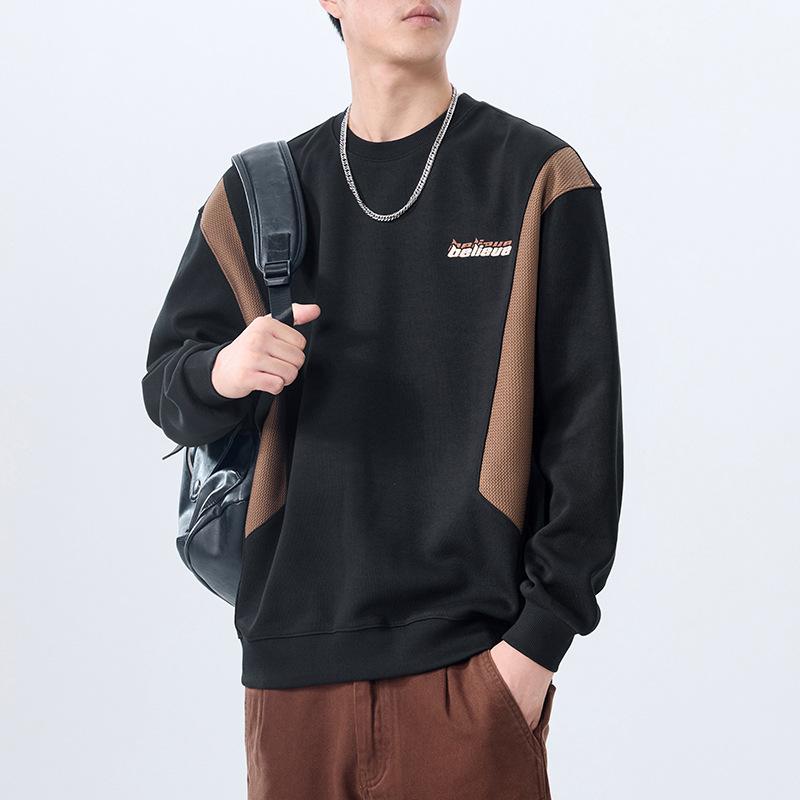 Высококачественный свитер с контрастной текстурой и вязки, мужской, свободный и удобный, американский, модный бренд, повседневная куртка, модный