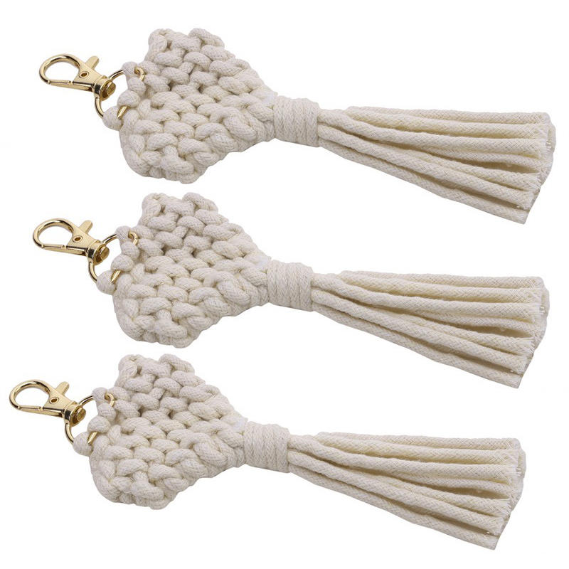 3 шт. подвеска с кисточками модный плетеный брелок ручной работы ювелирные аксессуары довольно прочный милый вязаный брелок