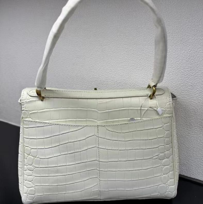 24 новых женских сумки из натуральной кожи с рисунком под крокодила, матовая кожа + сумка Rodeo Leisure, большая вместимость, Cross Border