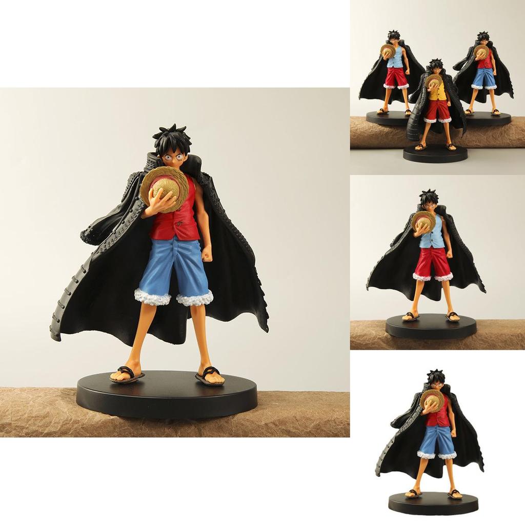 Фигурка Луффи из One Piece ПВХ с черным плащом Аниме Коллекционная игрушка для фанатов