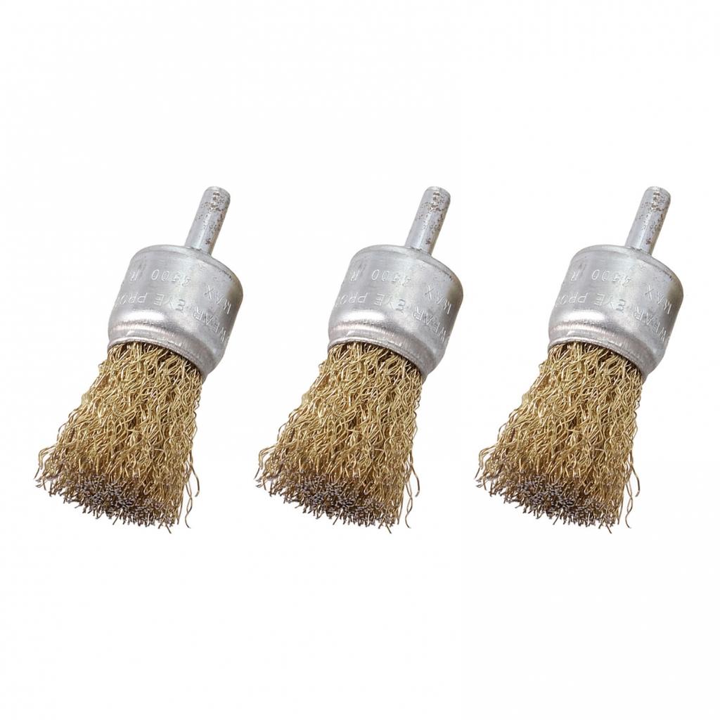 25mm Brass Wire Brush End Wire Brushes Crimp Cup Set