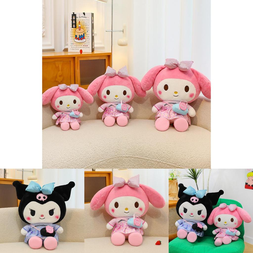 Extra Large My Melody And Kuromi Plush Toy Beautifully Detailed Soft Stuffed Bear