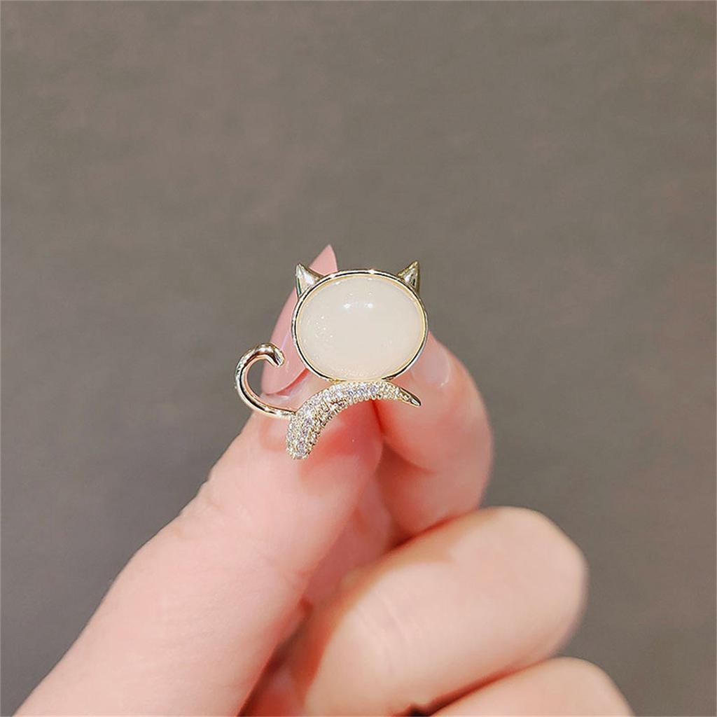 Rinhoo Lovely Wearing Sunglasses Sexy Cat Броши для женщин Мультфильм Эмаль Котенок Лацкан Пряжка Булавки Животные Домашние животные Значок Ювелирные Изделия