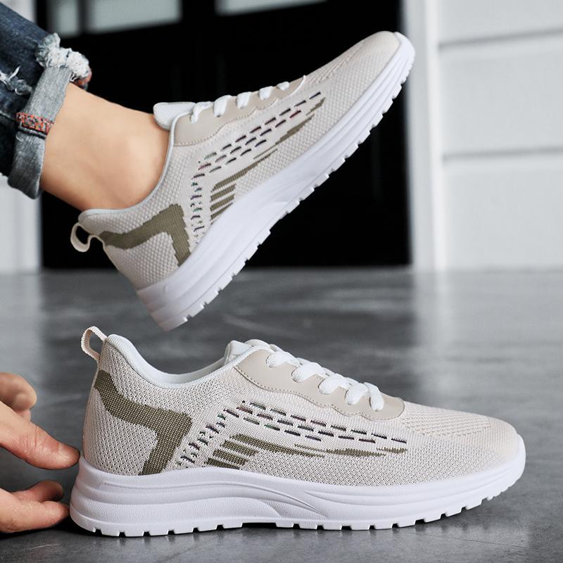 Spring New Casual Breathable Men's Shoes Lace-up Running Shoes Fashion Trend Sneakers