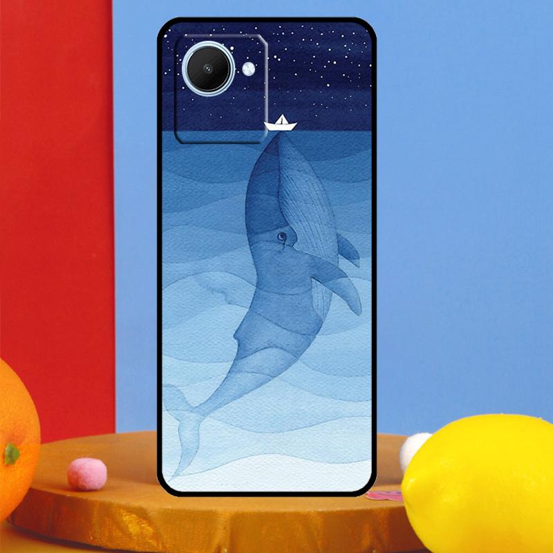 Мультяшный кит для Realme GT5 GT Neo 6 9 10 11 12 Pro Plus C21Y C25s C30 C31 C33 C35 C51 C53 C55 C67 Чехол