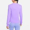 Nike Спортивная одежда с вышитым логотипом, модный трикотажный свитер с круглым вырезом и длинным рукавом, женские топы, космически-фиолетовый DV8215-567