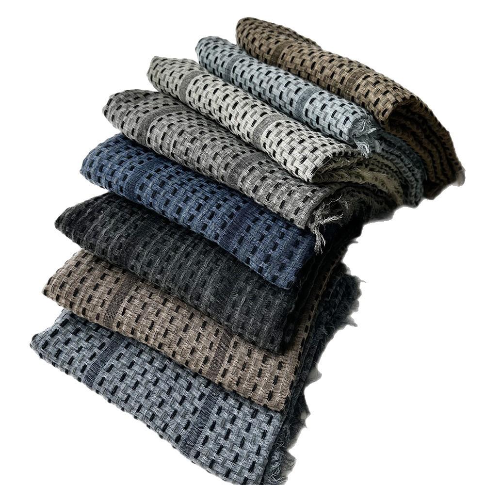 Plaid Acrylic Scarf Autumn and Winter Warm Men's Artistic Small Tassel Large Shawl Girls Sunshade Long Scarf