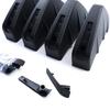 4Pcs/set Modified Shark Fin Lip Diffuser Carbon Fiber Pattern Rear Spoiler Durable Lip Spoiler  Car