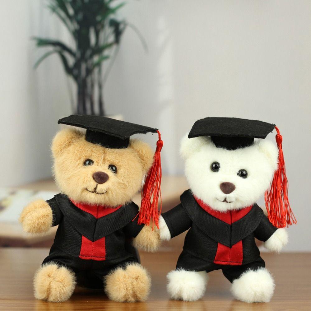 Pp Cotton Graduation Bear Doll With Doctor Hat Bear Animal Keychain Children