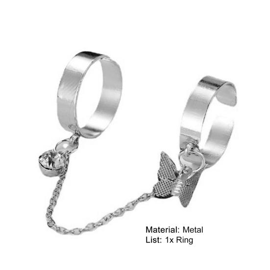 Женский комплект обручей с регулируемым кольцом со стразами и ярким блеском, комплект ювелирных изделий