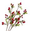 High-End Realistic Pomegranate and Berry Artificial Flower Branch for Decor
