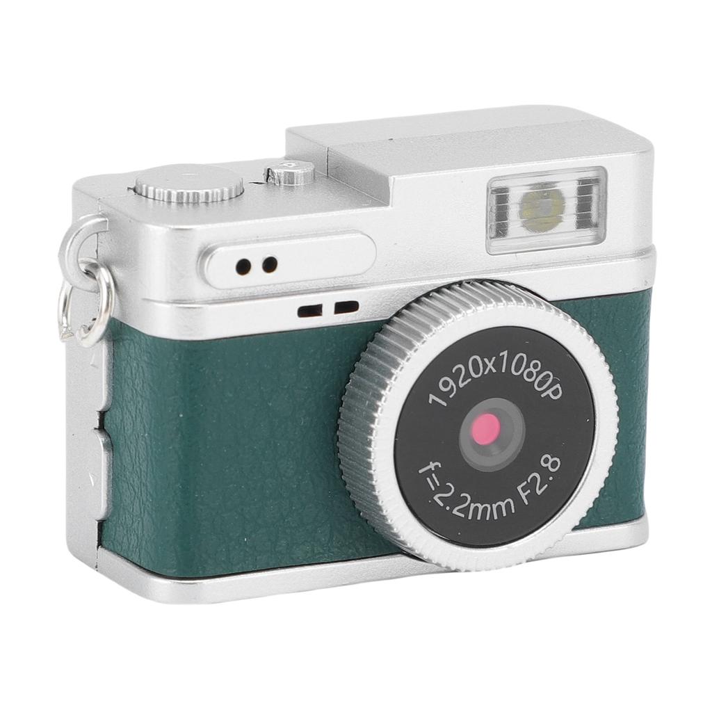 64 ГБ Камера-брелок 1080P 0,96-дюймовый цветной дисплей Портативная ретро-камера для школы, путешествий Зеленый