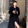 Женское шерстяное пальто в французском стиле с уникальными меховыми рукавами - Шикарная повседневная куртка на осень/зиму