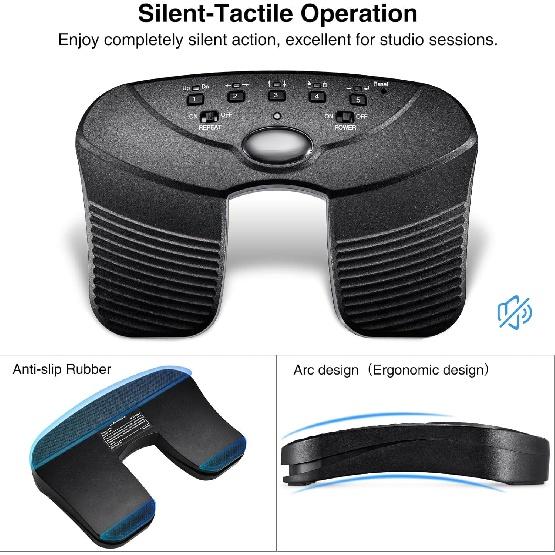Беспроводная перезаряжаемая педаль переворота страниц с Bluetooth, бесшумная педаль переворота страниц, педаль переворота страниц для планшетов Ipad, смартфонов, управление приложениями