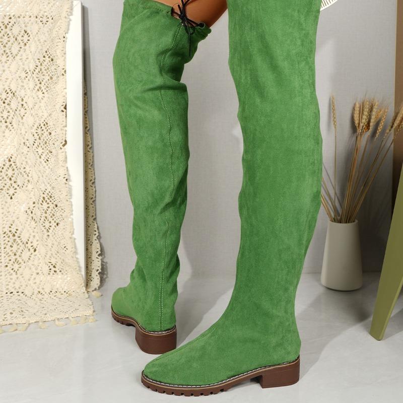 Мода Леопардовые высокие сапоги женские туфли на каблуках замшевые зимние массивные туфли зима 2024 тренд готика выше колена мода челси Botas Mujer