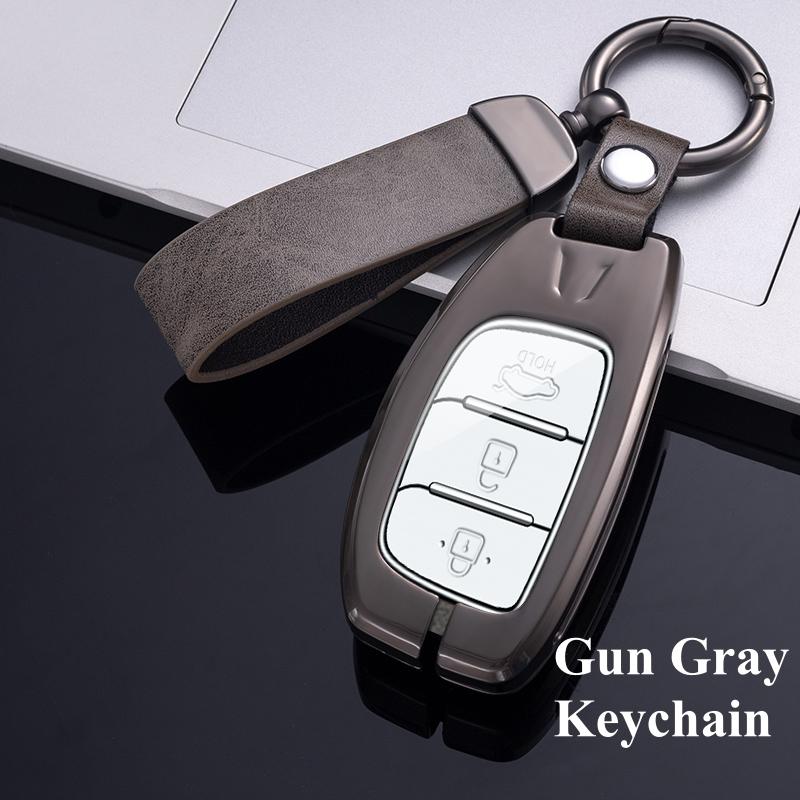 Металлический цинковый чехол для автомобильного ключа для Hyundai Tucson Sonata Santa Fe Elantra Accent Solaris Verna Ix25 Ix35 I20 I30 I40 Creta IX45 I10 I30 HB20 2022 2021